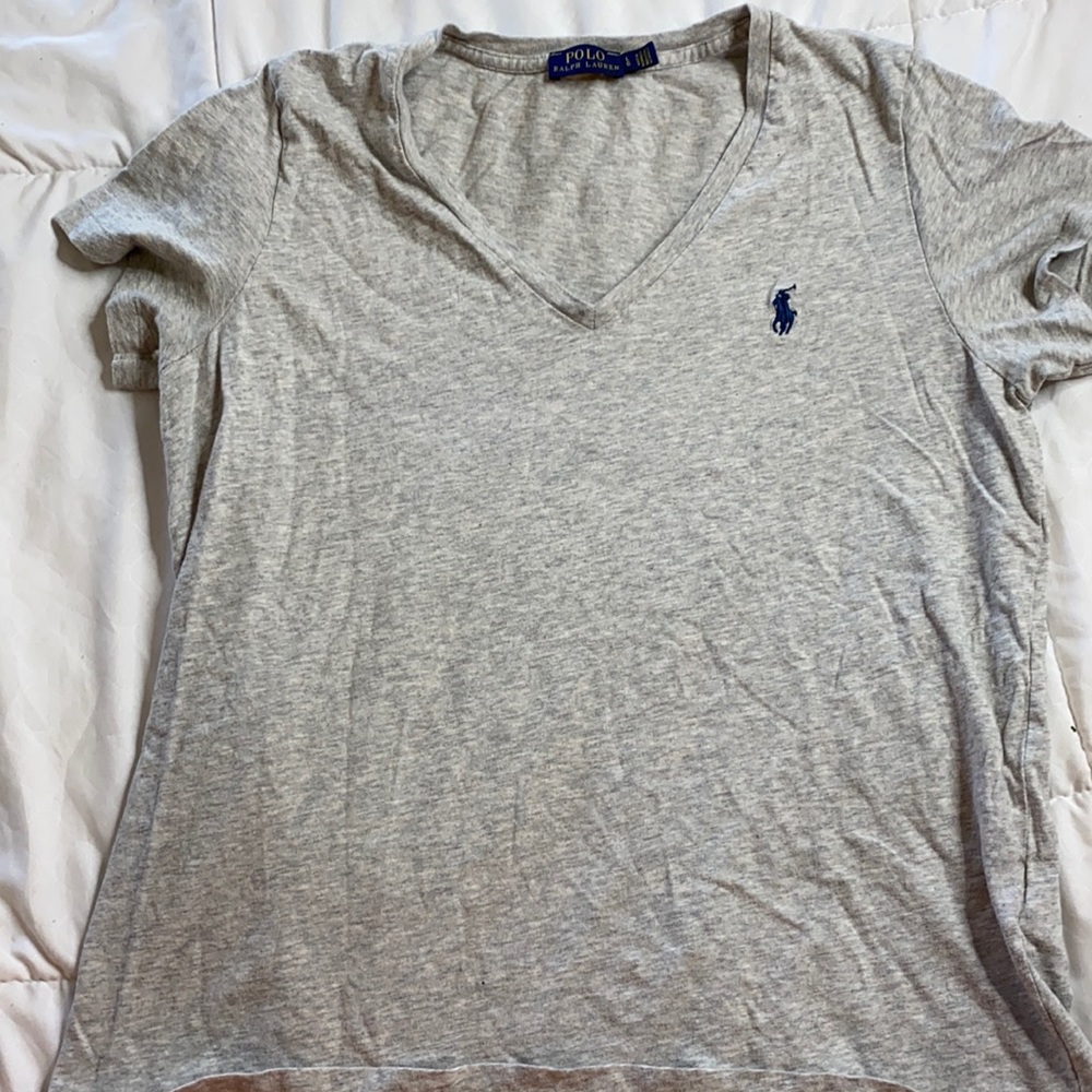 LG Gray Ralph Lauren Polo V-Neck